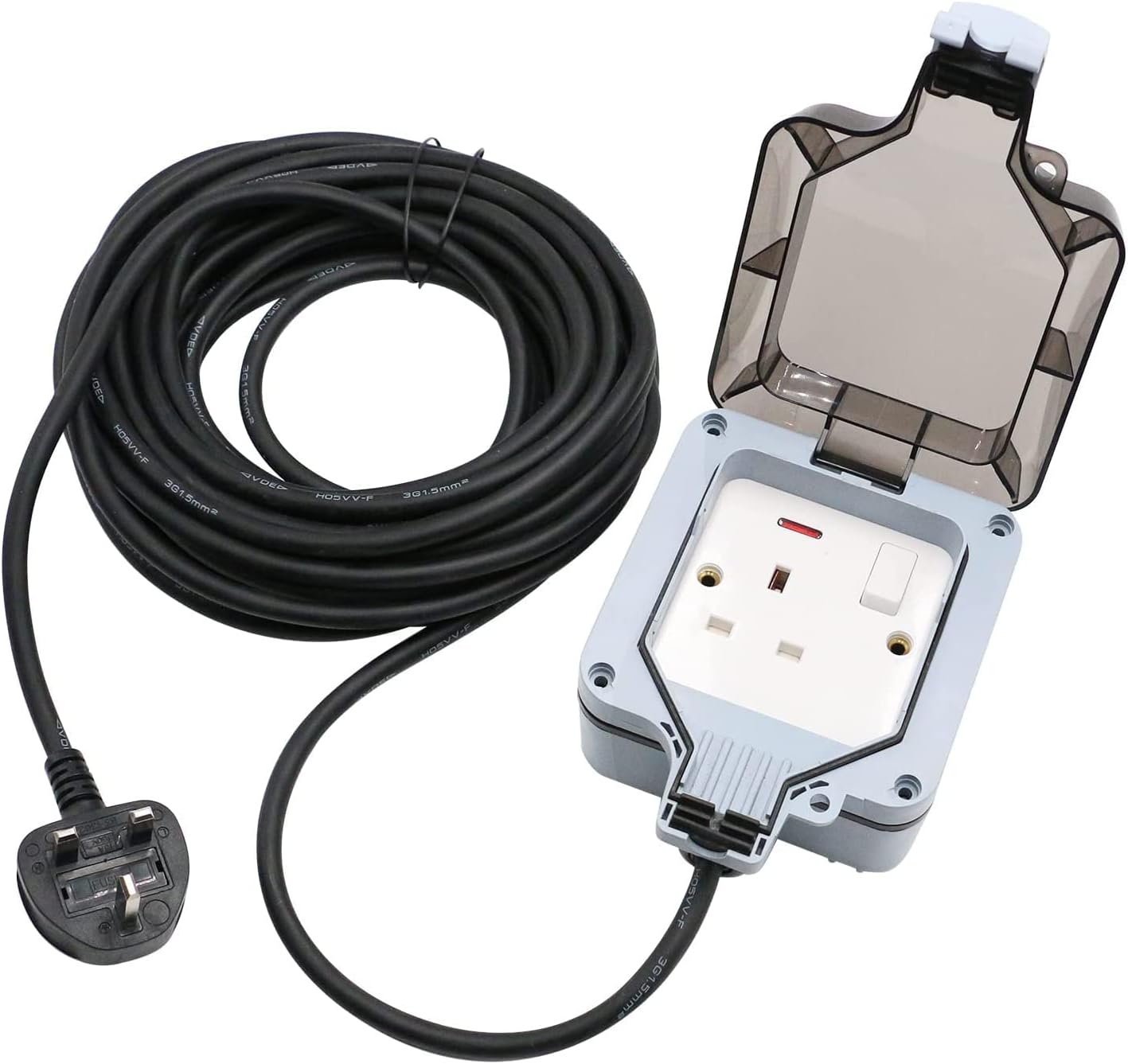 Waterproof IP66 15M 1Gang Extension Lead, Garden – MSCIEN OFFICAL STORE